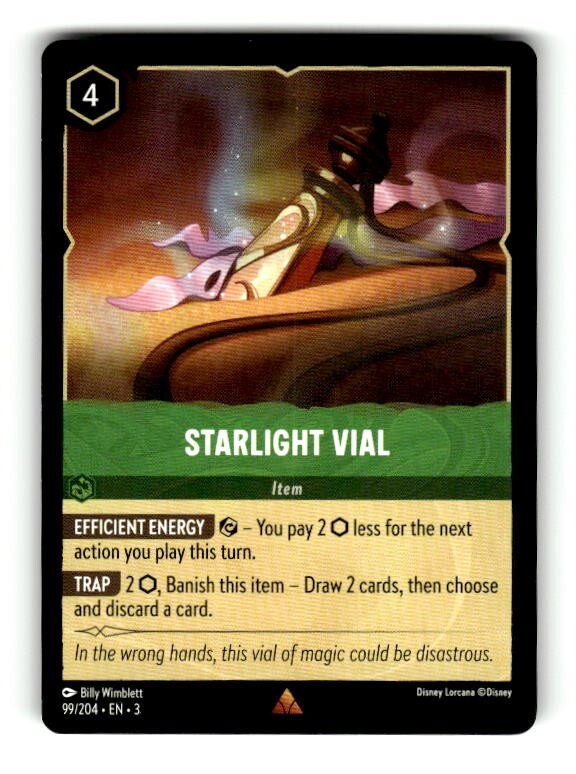 Disney Lorcana Into the Inklands 99/204 R EN3 Starlight Vial Disney Lorcana Into the Inklands 99/204 R EN3 Starlight Vial