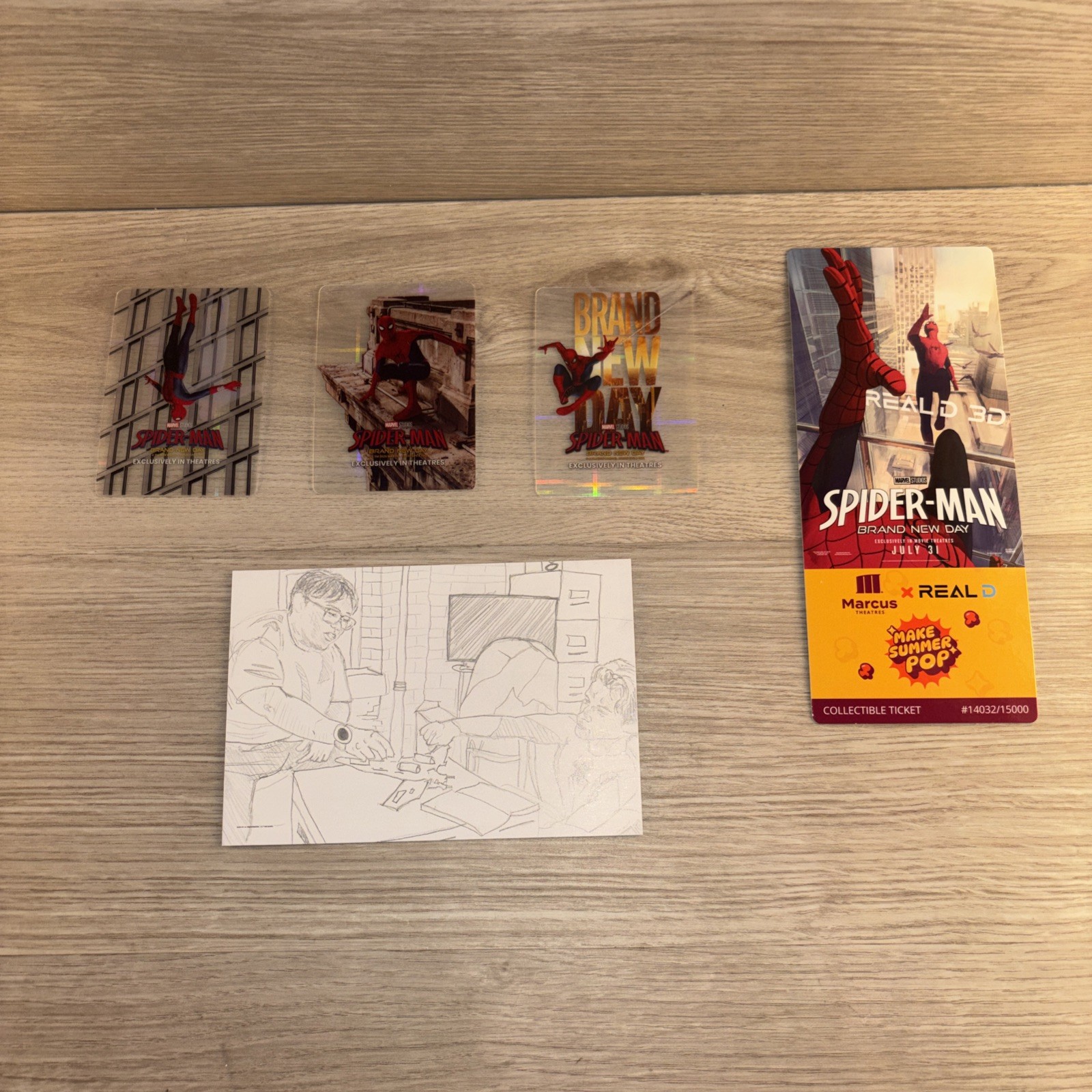 Spider-Man Brand New Day Movie Theater Promo Set - 3 Cards, Postcard & Ticket Spider-Man Brand New Day Movie Theater Promo Set - 3 Cards, Postcard & Ticket