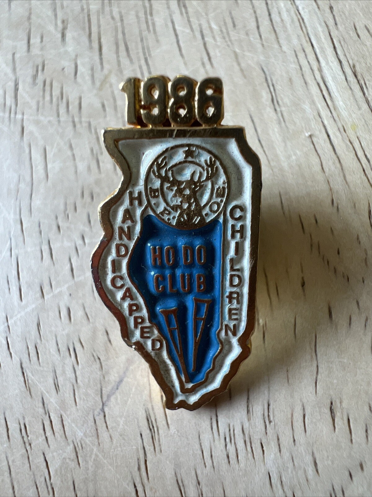 Vintage 1986 Illinois HODO Club Handicapped Children Pinback Vintage 1986 Illinois HODO Club Handicapped Children Pinback