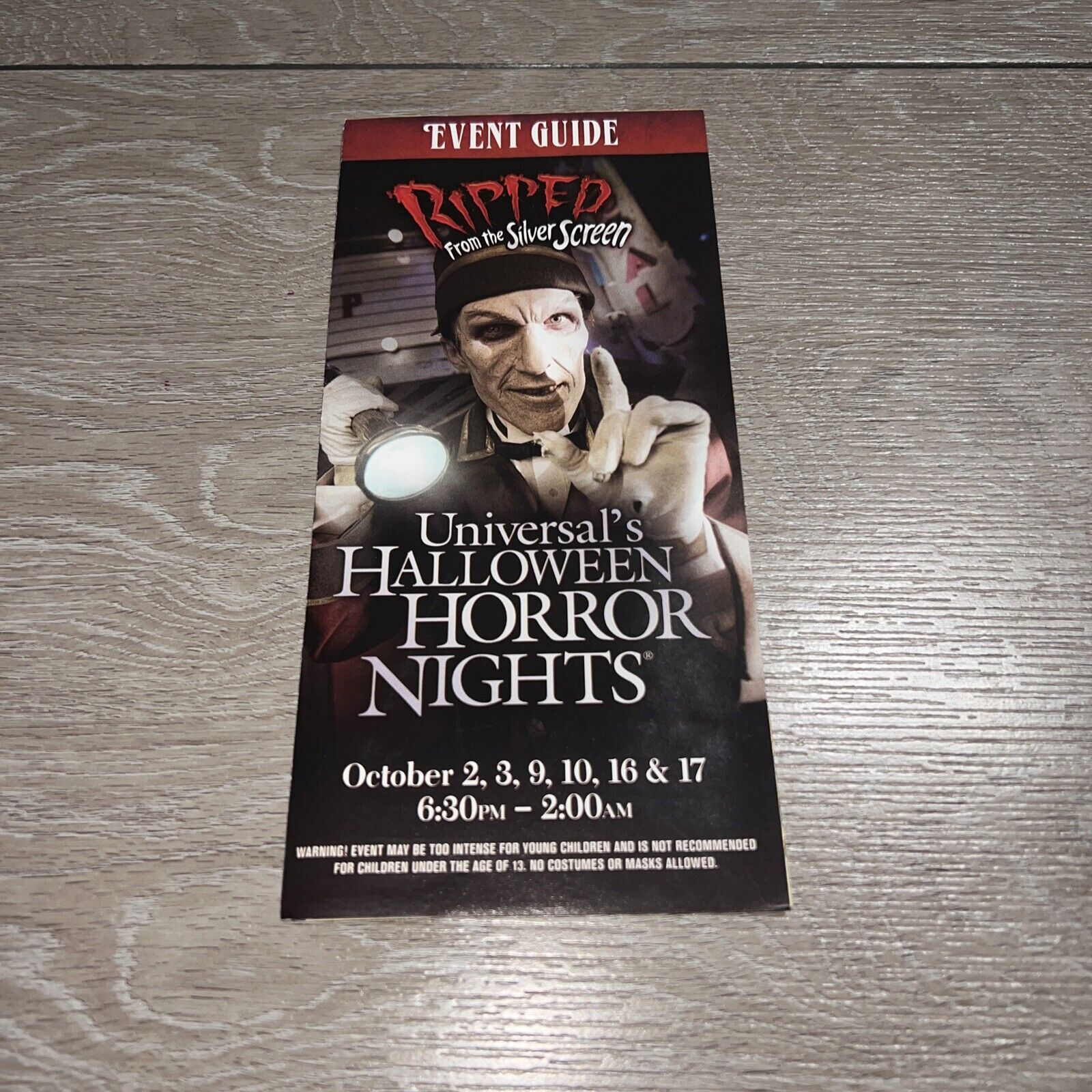 Halloween Horror Nights 19 Ripped From  Silver Screen Event Guide Map 2009 USHER