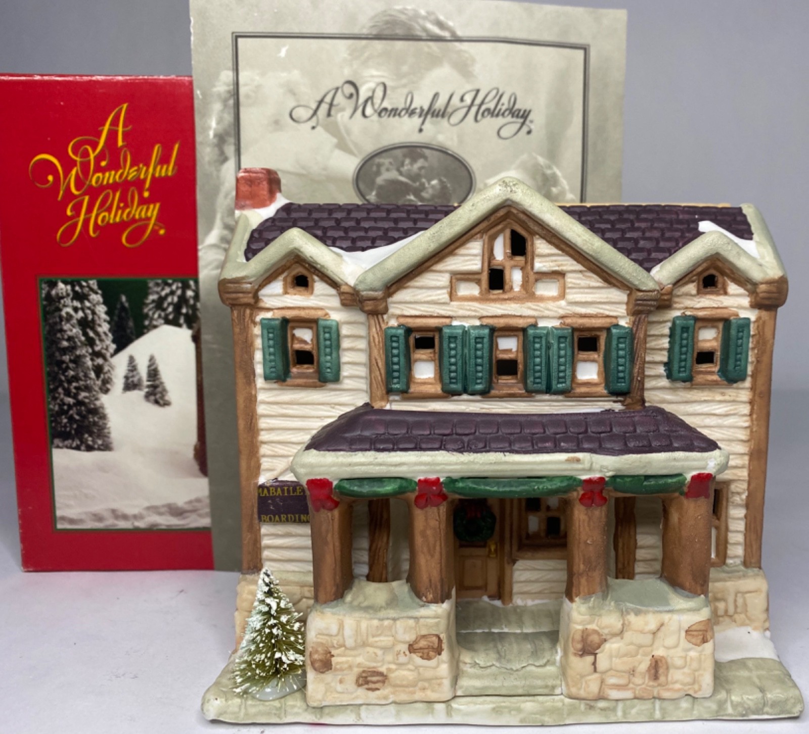 VINTAGE 1994 ITS A WONDERFUL LIFE HOLIDAY VILLAGE BEDFORD FALLS BOARDING HOUSE