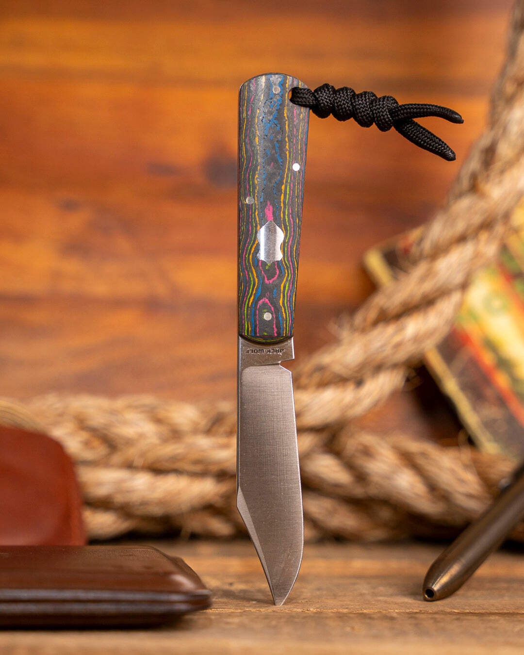 Jack Wolf Knives GATEWAY FIXedc - CAMOCARBON 80s Jack Wolf Knives GATEWAY FIXedc - CAMOCARBON 80s