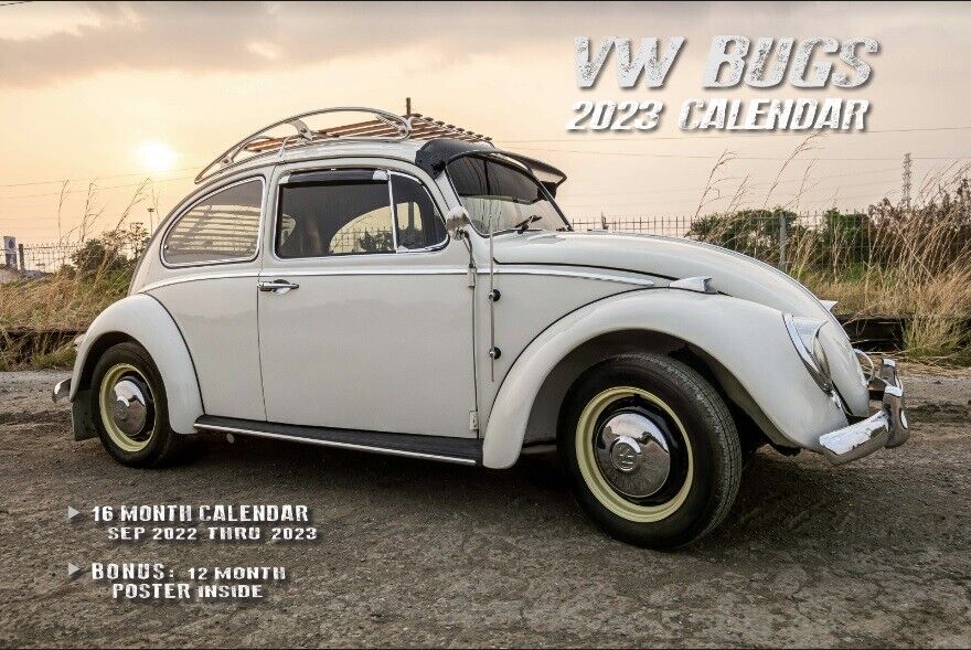 CLEARANCE 2023 VW BUGS  WALL CALENDAR vintage car classic automobile $25.99