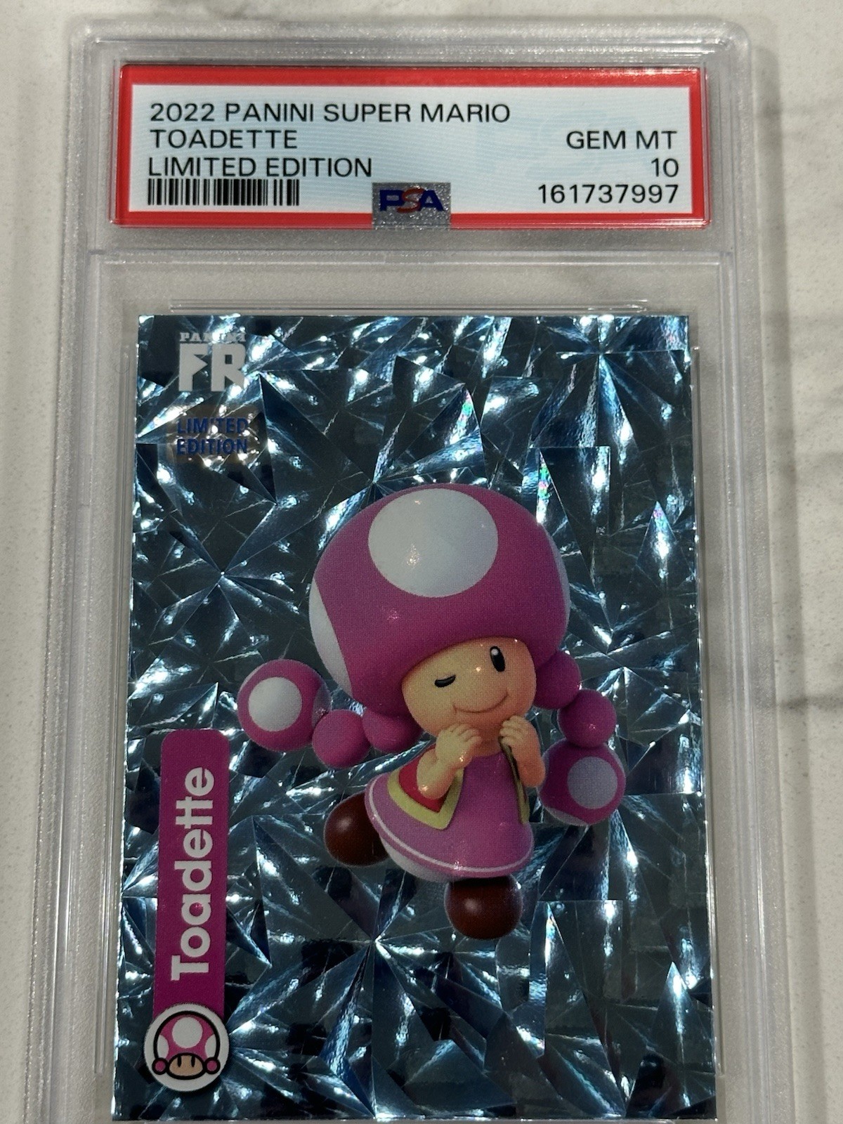 2022 Panini Super Mario Limited Edition Fragmented Reality Toadette PSA 10 🐸 2022 Panini Super Mario Limited Edition Fragmented Reality Toadette PSA 10 🐸