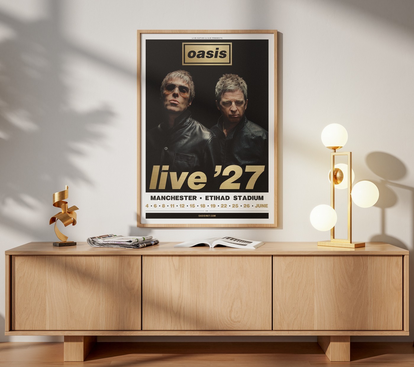 Oasis Tour - Live '27 - Manchester Etihad Stadium 2027 - Poster Poster A3