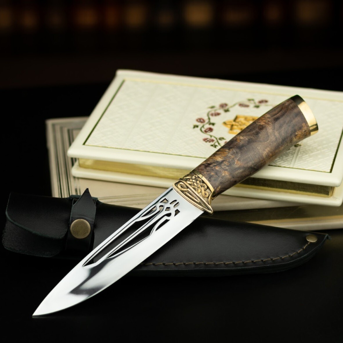 🔱Ukrainian Patriotic Military Handmade Knife Coat of Arms of Ukraine - Trident