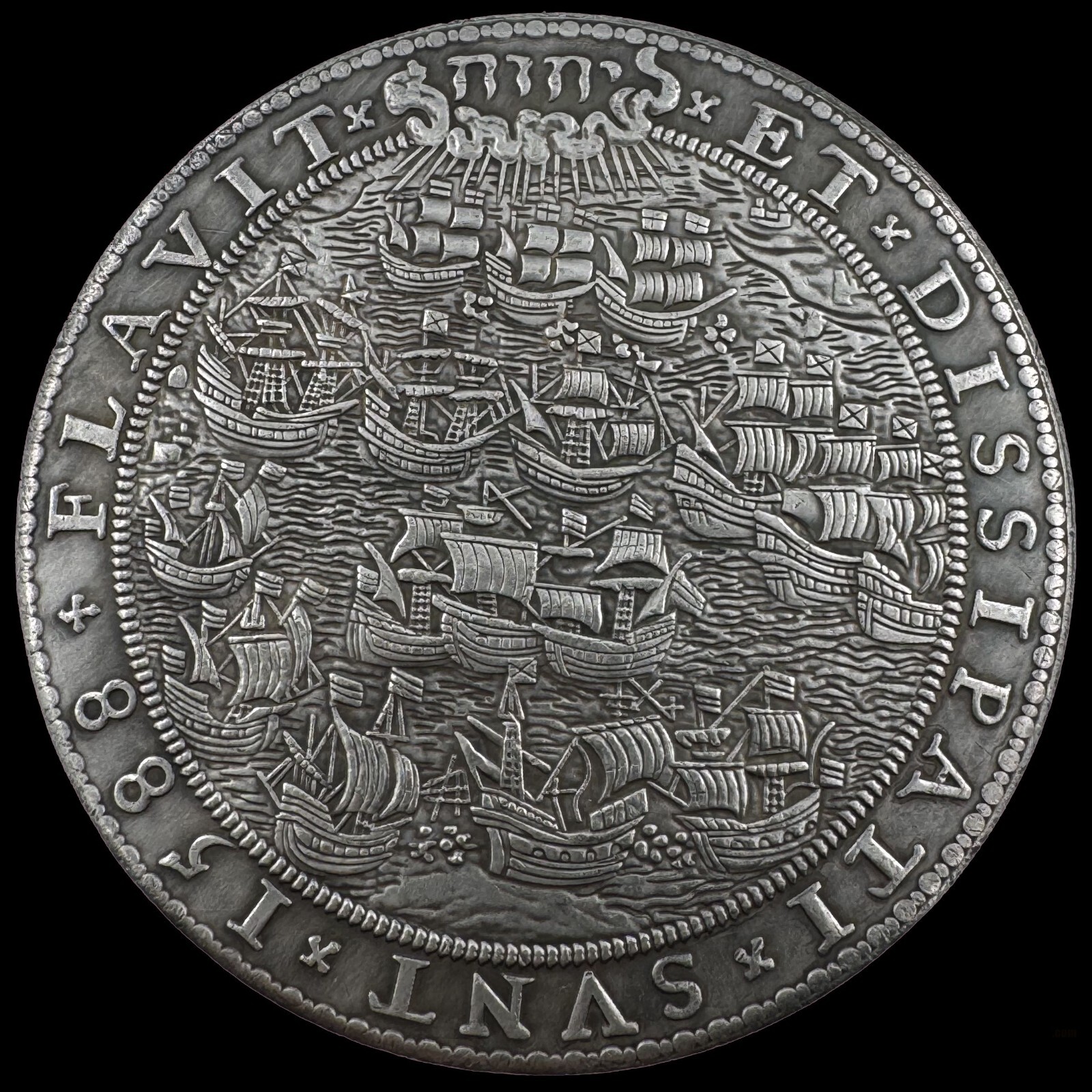 Elizabeth I Defeat of the Spanish Armada Medal 1588 UK Medal order Jehovah Spain Elizabeth I Defeat of the Spanish Armada Medal 1588 UK Medal order Jehovah Spain