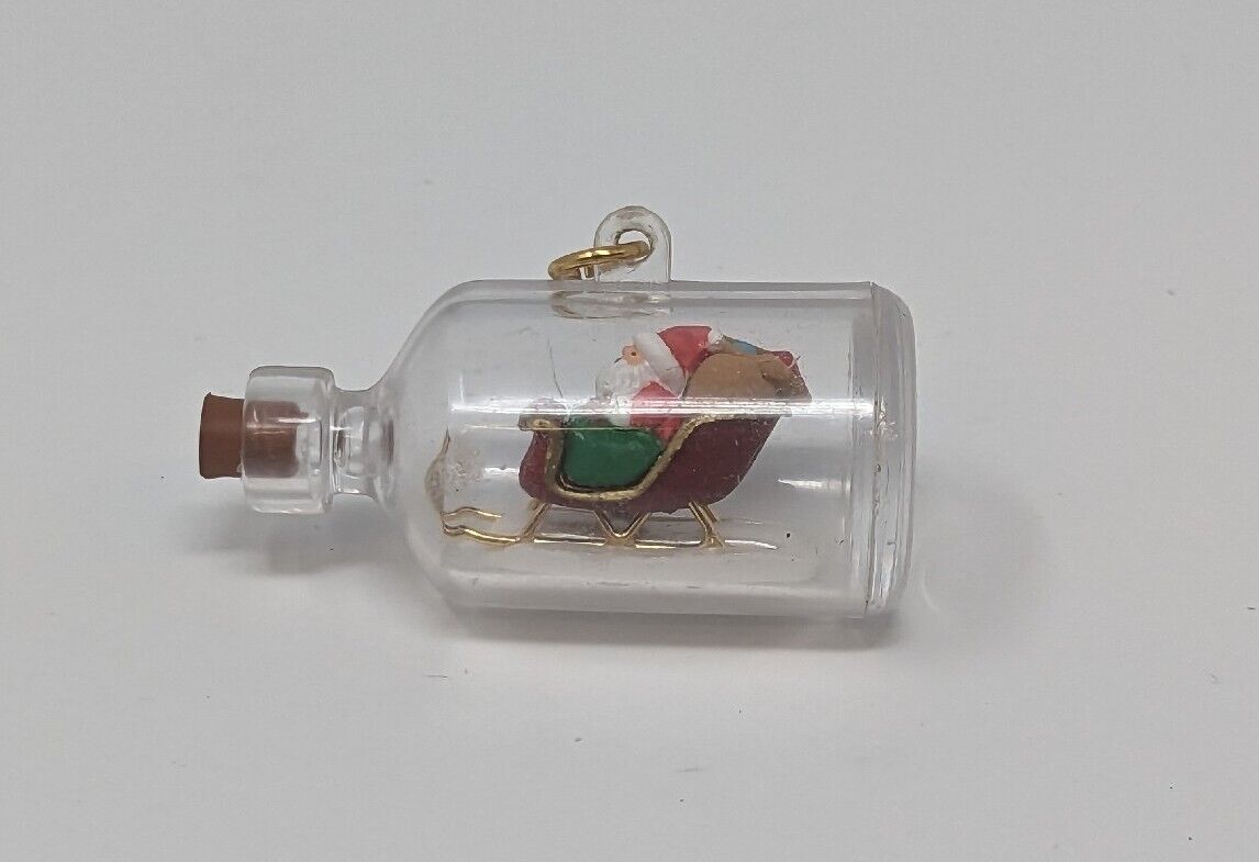 1992 Hallmark Ornament MINIATURE - Inside Story - Santa in Bottle *NO BOX*