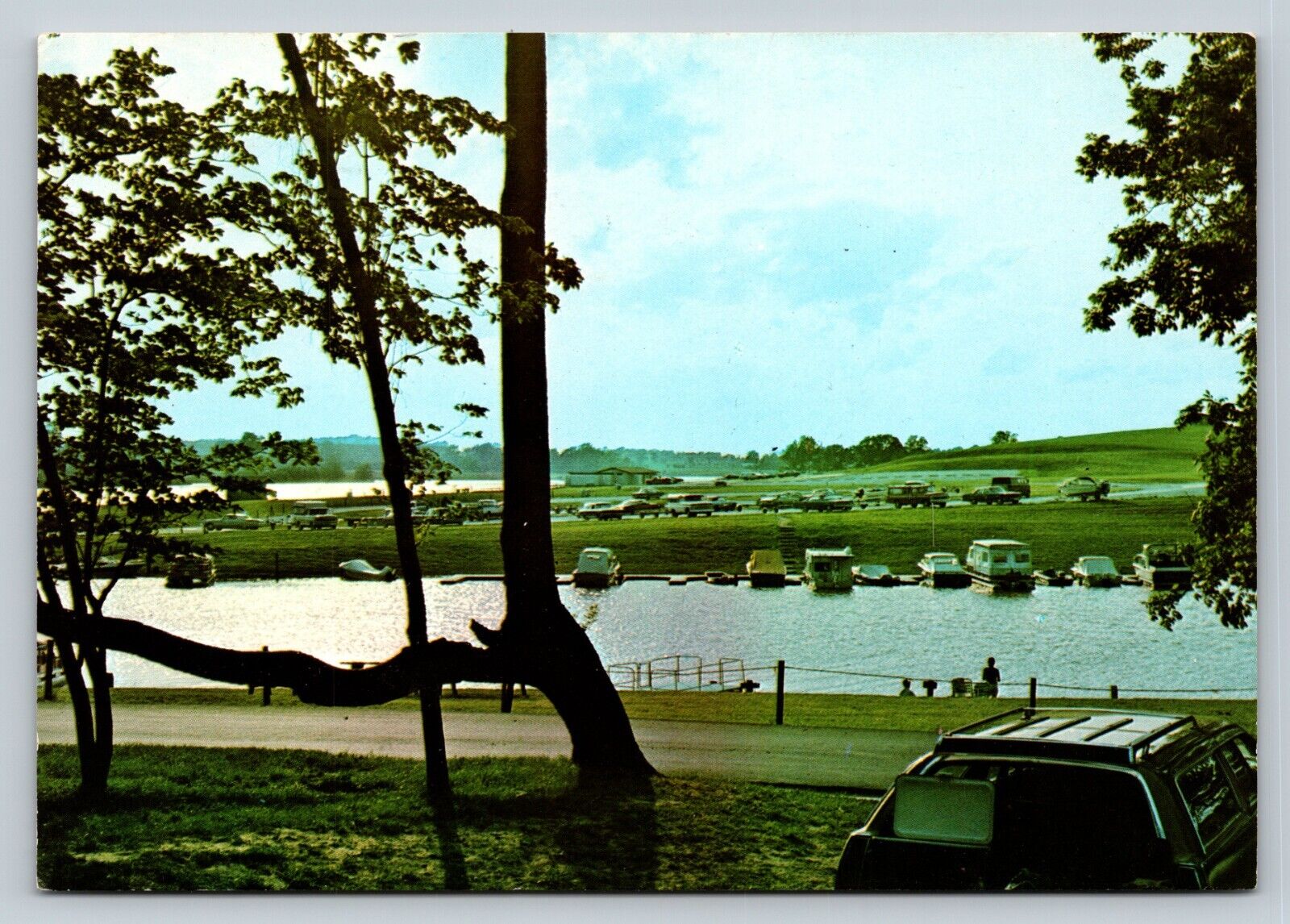 c1976 West Boggs Park Loogootee Indiana Classic Cars 4x6 VINTAGE Postcard 1771