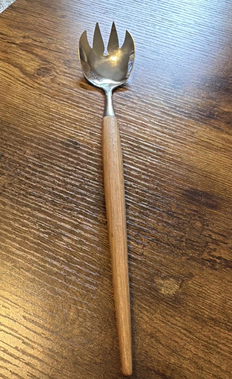Vintage MCM Thor Bjørklund Teak Stainless Steel Serving Fork Made in Norway Vintage MCM Thor Bjørklund Teak Stainless Steel Serving Fork Made in Norway