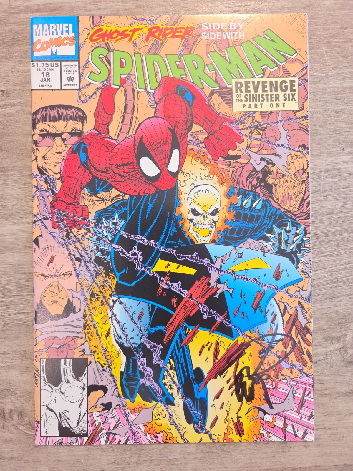 Spider-Man #18 (Marvel 1992) Signed By Erik Larsen High Grade NM 9.4 9.6 Spider-Man #18 (Marvel 1992) Signed By Erik Larsen High Grade NM 9.4 9.6