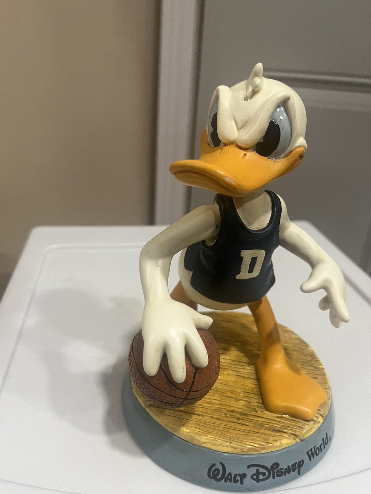 Rare VTG Donald Duck Dribbling Basketball Bobblehead & Arm 7" Walt Disney World