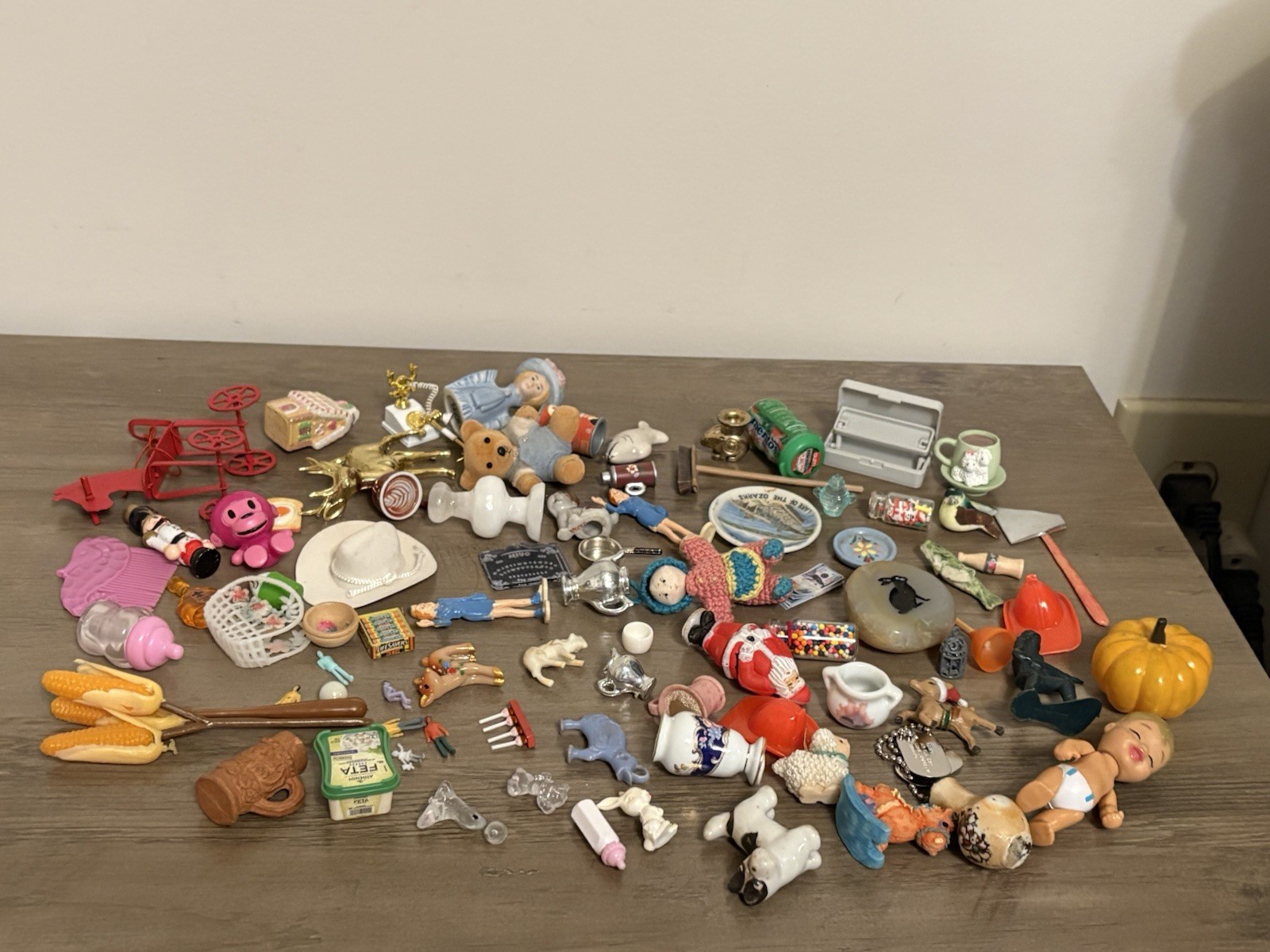 Miniature Trinket Items For Trinket Shelf Lot Toys 80 + Pieces Vintage Tiny VTG Miniature Trinket Items For Trinket Shelf Lot Toys 80 + Pieces Vintage Tiny VTG