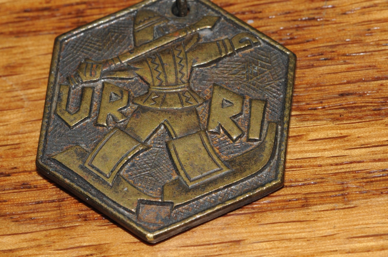 Antique 1936 URRI Patron Saint of Skiers National Ski Patrol Lucky Medal Charm * Antique 1936 URRI Patron Saint of Skiers National Ski Patrol Lucky Medal Charm *
