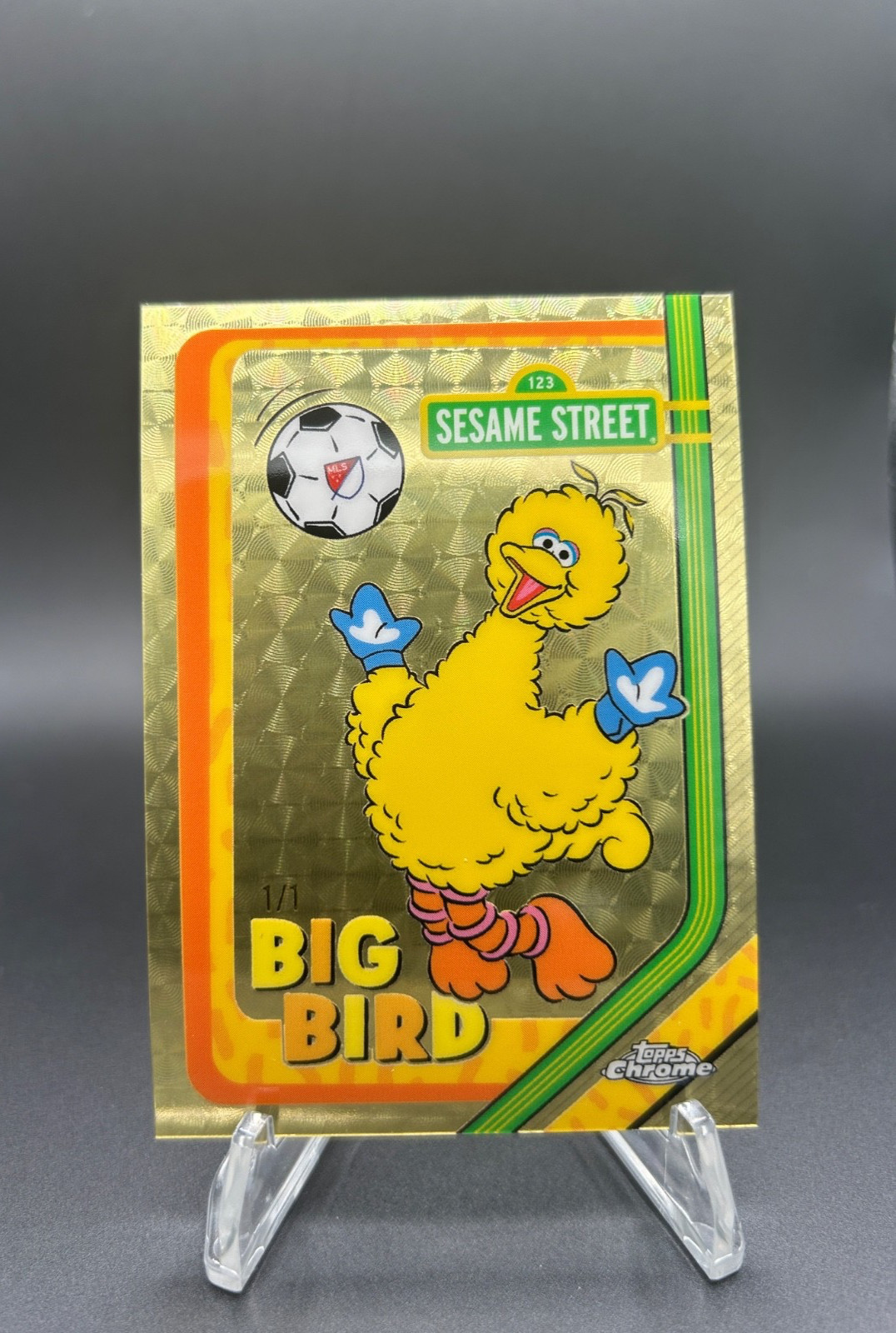 2026 Topps Chrome MLS Big Bird SuperFractor 1/1 Sesame Street Insert One of One 2026 Topps Chrome MLS Big Bird SuperFractor 1/1 Sesame Street Insert One of One
