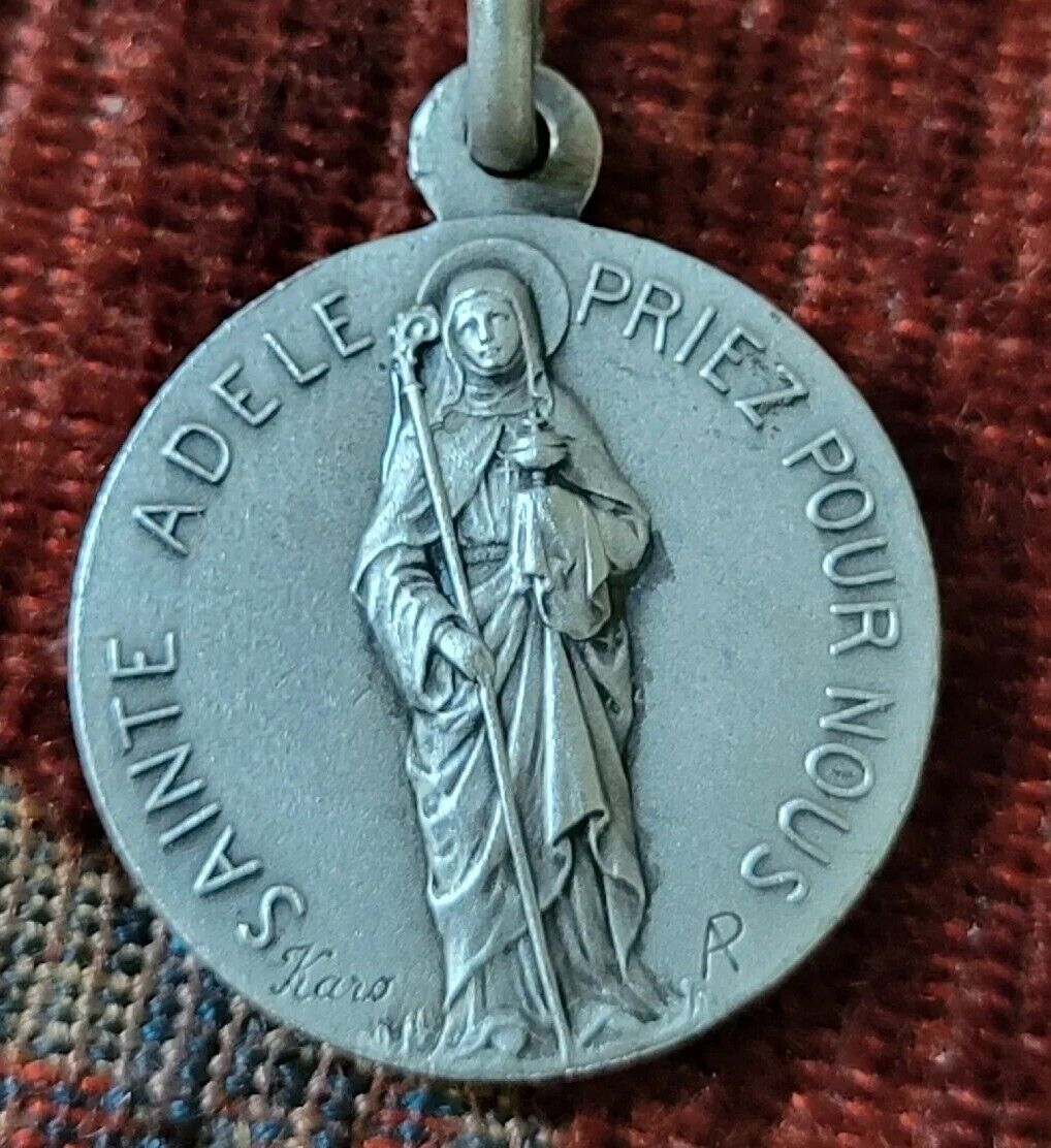 St. Adele Sterling Vintage & New Holy Medal Religious France Catholic A. Penin