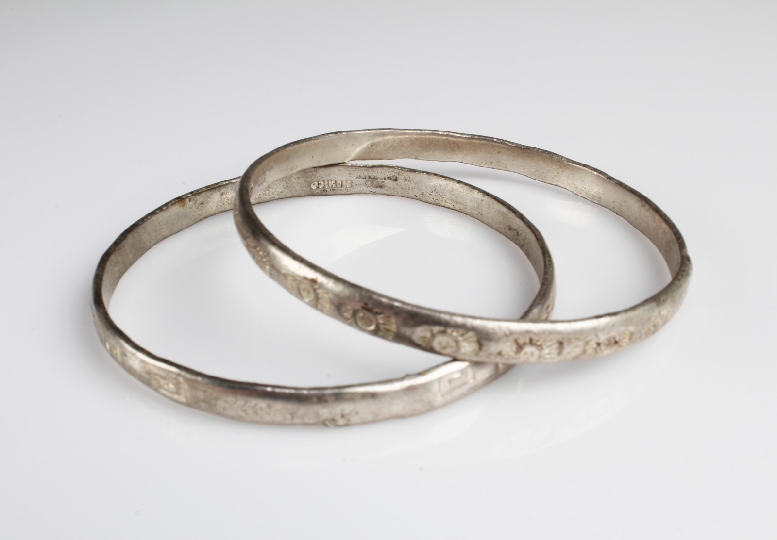 A Pair of 925 Silver Bracelets A Pair of 925 Silver Bracelets