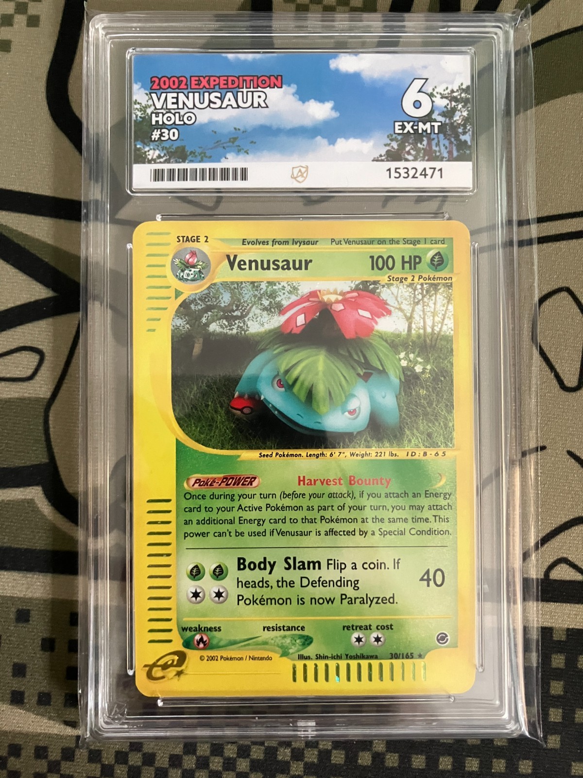 Pokemon TCG - Venusaur 30/165 Holo - Expedition - ACE 6 Pokemon TCG - Venusaur 30/165 Holo - Expedition - ACE 6