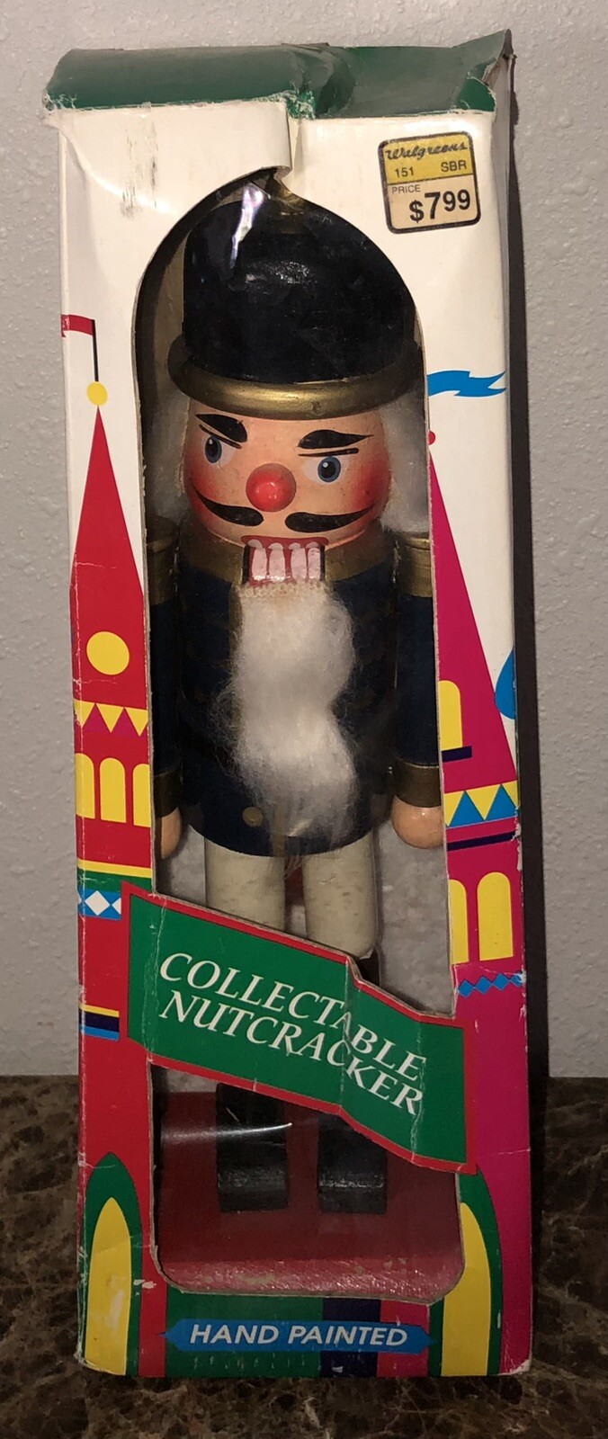 Vintage Blue Nutcracker Handcrafted Wooden 12” Walgreens Exclusive NEW Boxed Vintage Blue Nutcracker Handcrafted Wooden 12” Walgreens Exclusive NEW Boxed