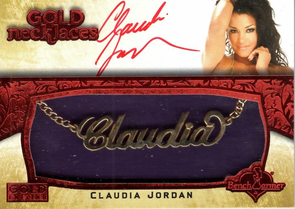 2021 Benchwarmer Gold Edition Auto CLAUDIA JORDAN 1/1 Red AUTOGRAPH NECKLACE