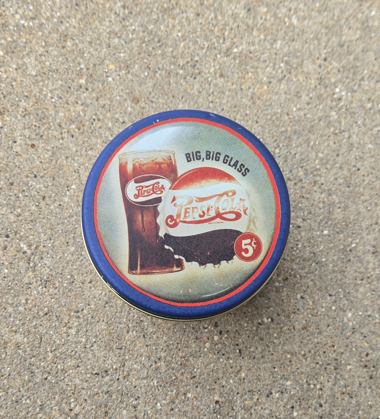 Vintage 1988 Pepsi-Cola Collectors Series Tin 3.5"RD x 3.5"H Vintage 1988 Pepsi-Cola Collectors Series Tin 3.5"RD x 3.5"H