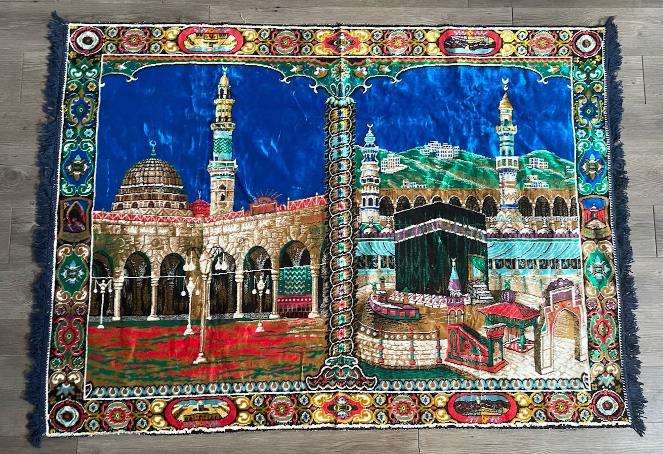Islamic Mecca Kaaba Tapestry 66in x 46in Wall Rug Mosque Prayer Decor Turkish Islamic Mecca Kaaba Tapestry 66in x 46in Wall Rug Mosque Prayer Decor Turkish