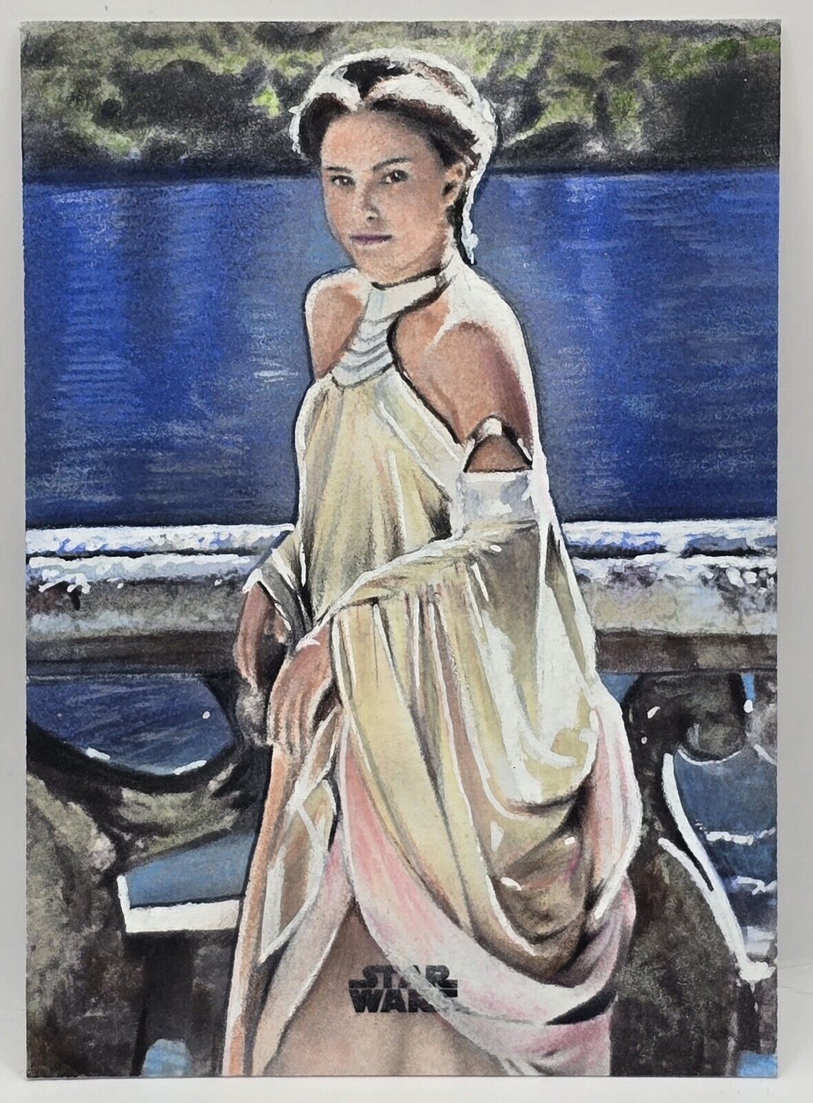 STAR WARS TOPPS 2023 FINEST PADME ARTIST PROOF SKETCH CARD 1/1 KEVIN NELSON
