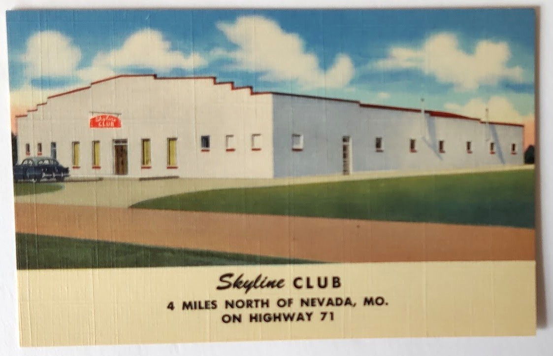 VTG 1949 NEVADA MO Postcard SKYLINE NIGHT CLUB Teich Archives MINT VTG 1949 NEVADA MO Postcard SKYLINE NIGHT CLUB Teich Archives MINT