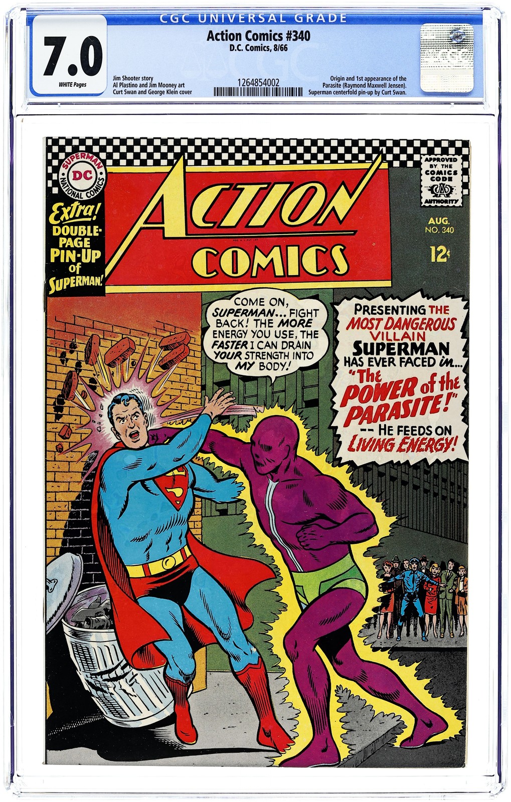 Action Comics #340 CGC 7.0 1966 1264854002 1st app. Parasite
