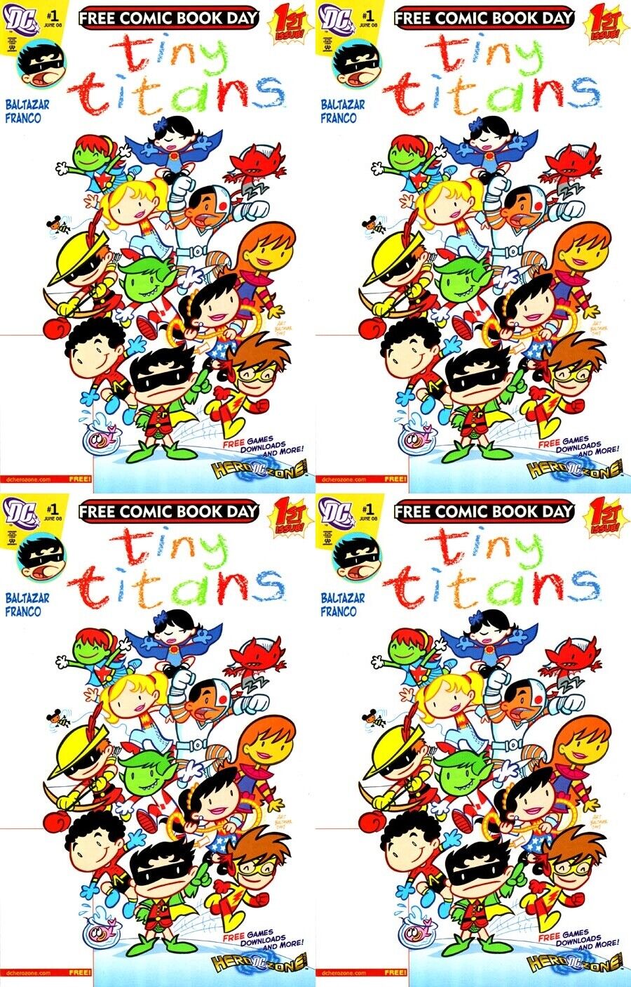Tiny Titans #1 FCBD (2008-2012) DC Comics - 4 Comics