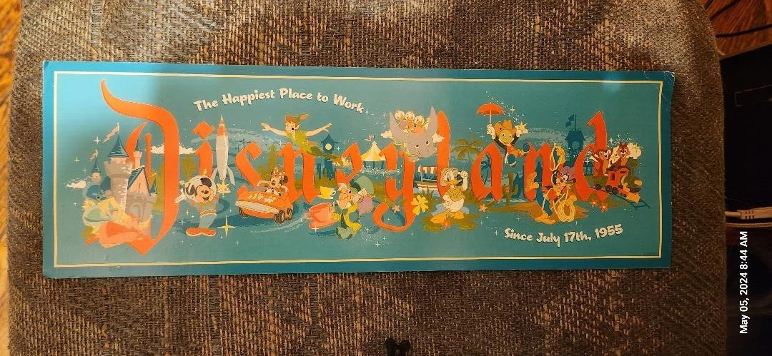 Disney pin - Cast Pin Fair Happiest Place to Work - map artist illustration card