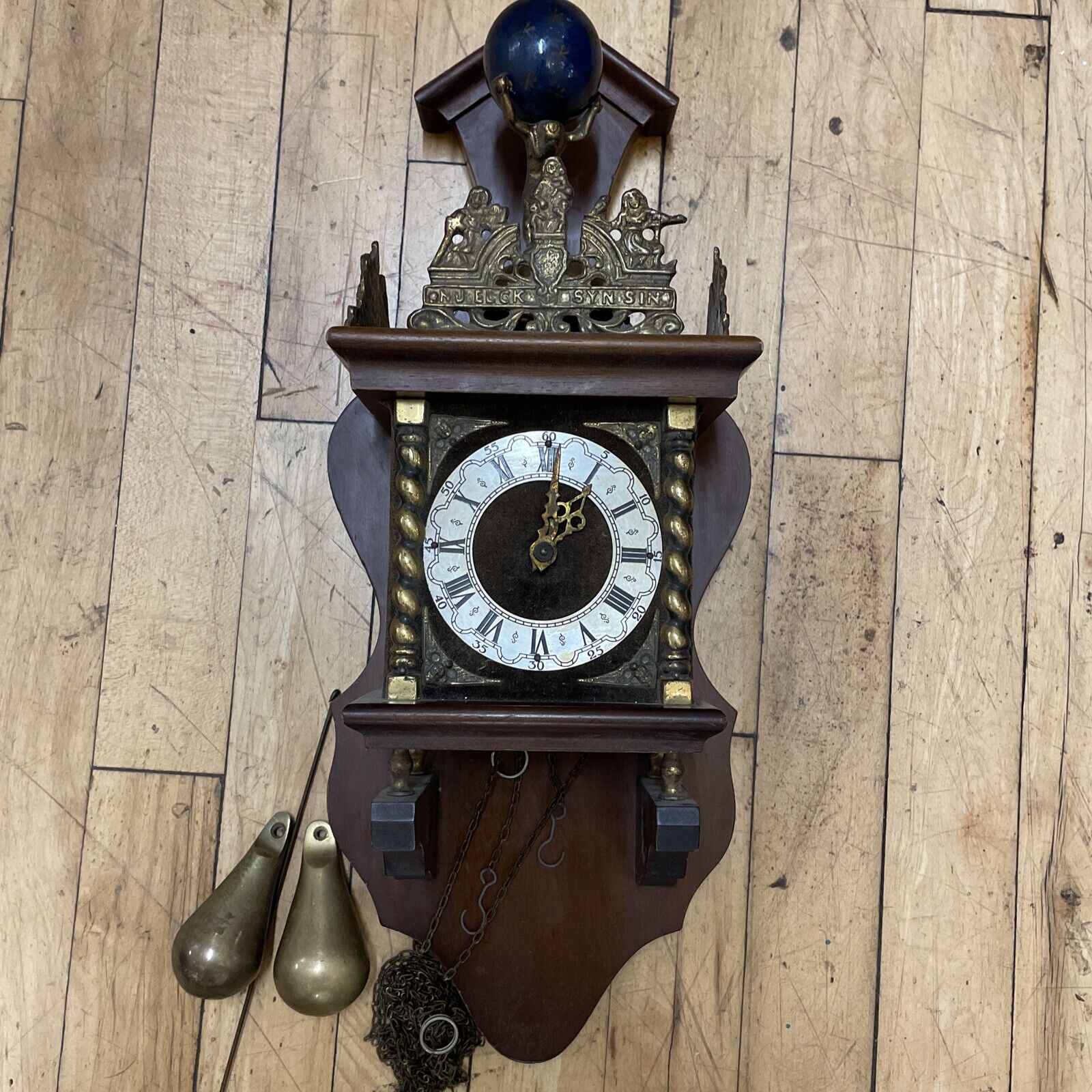 Vintage Dutch Franz Hermle Atlas Clock