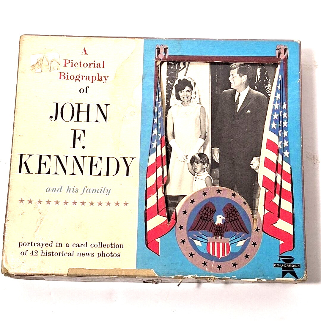 President John F Kennedy Pictorial Biography Set Of 42 Photo Postcard Vtg 1964