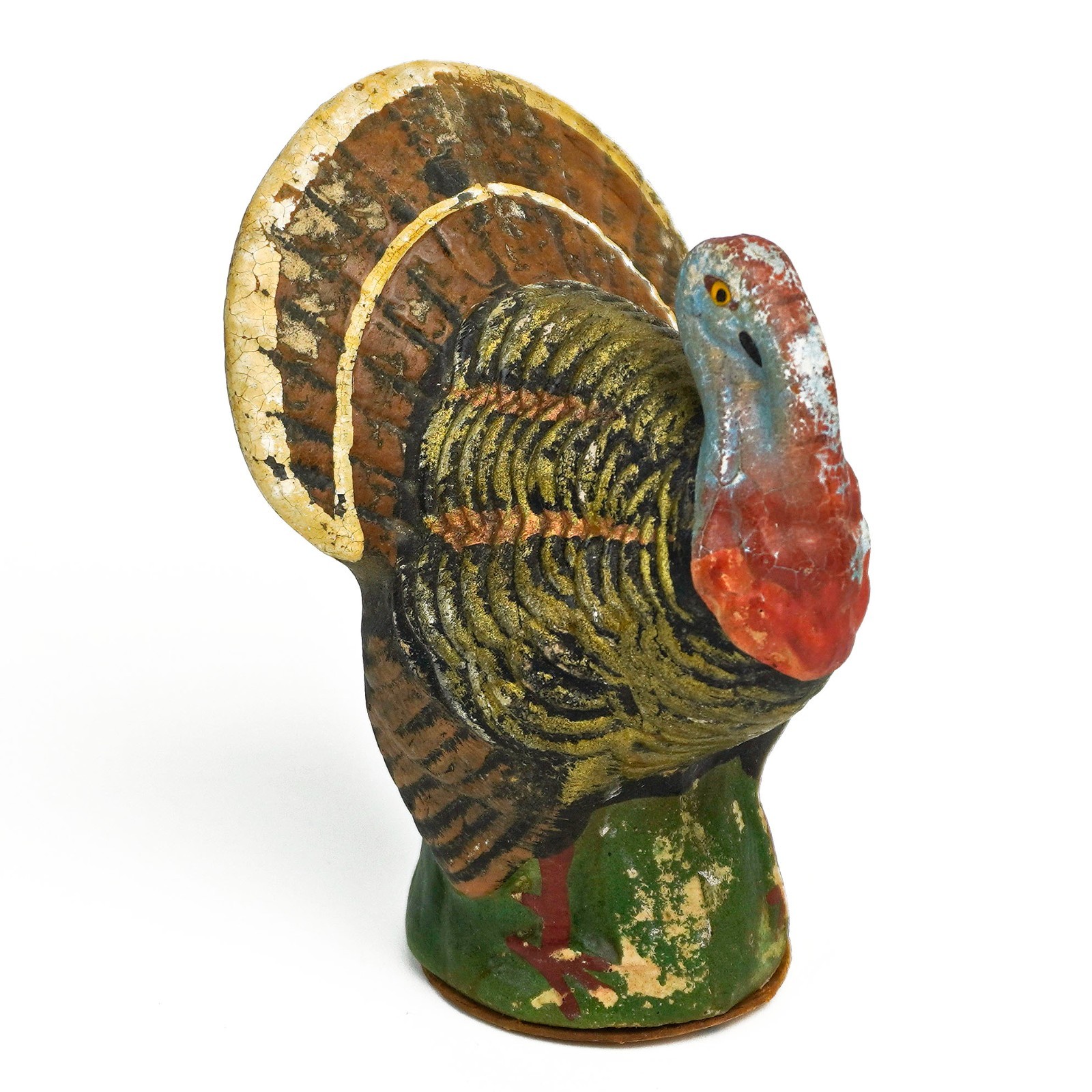 Vintage Thanksgiving Turkey 4 1/2" Composition Candy Container Vintage Thanksgiving Turkey 4 1/2" Composition Candy Container