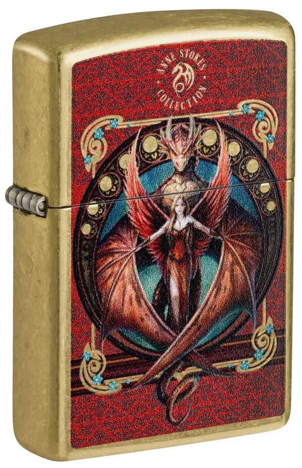 Zippo Anne Stokes Mystical Collection Color Image Street Brass 46689 Zippo Anne Stokes Mystical Collection Color Image Street Brass 46689