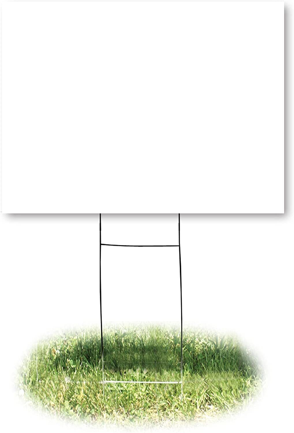 18x24 Durable Blank Yard Sign Kit (3,5,10, 50, or 100) with 24\