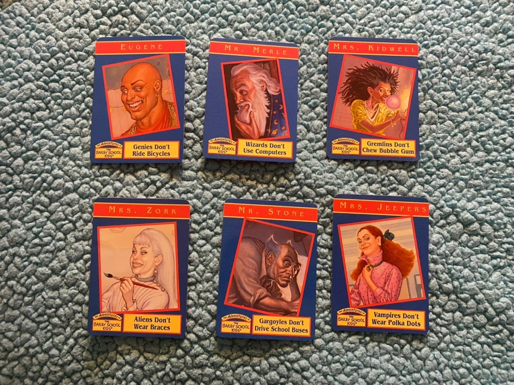6 Vintage 90s The Adventures of the Bailey School Kids Trading Cards Rare 6 Vintage 90s The Adventures of the Bailey School Kids Trading Cards Rare