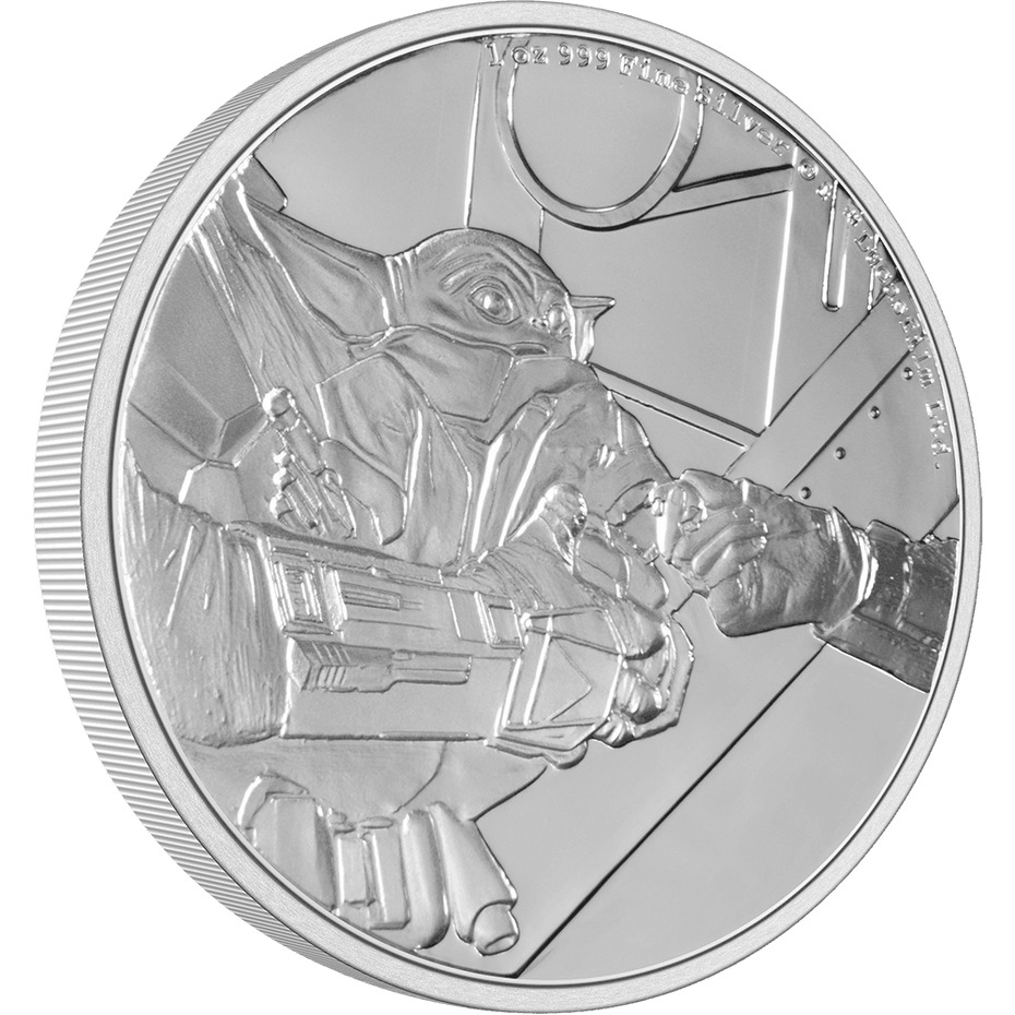 2022 Niue .999 Silver Coin The Mandalorian - Classic – Grogu 1 Oz $2 5000 MINTED