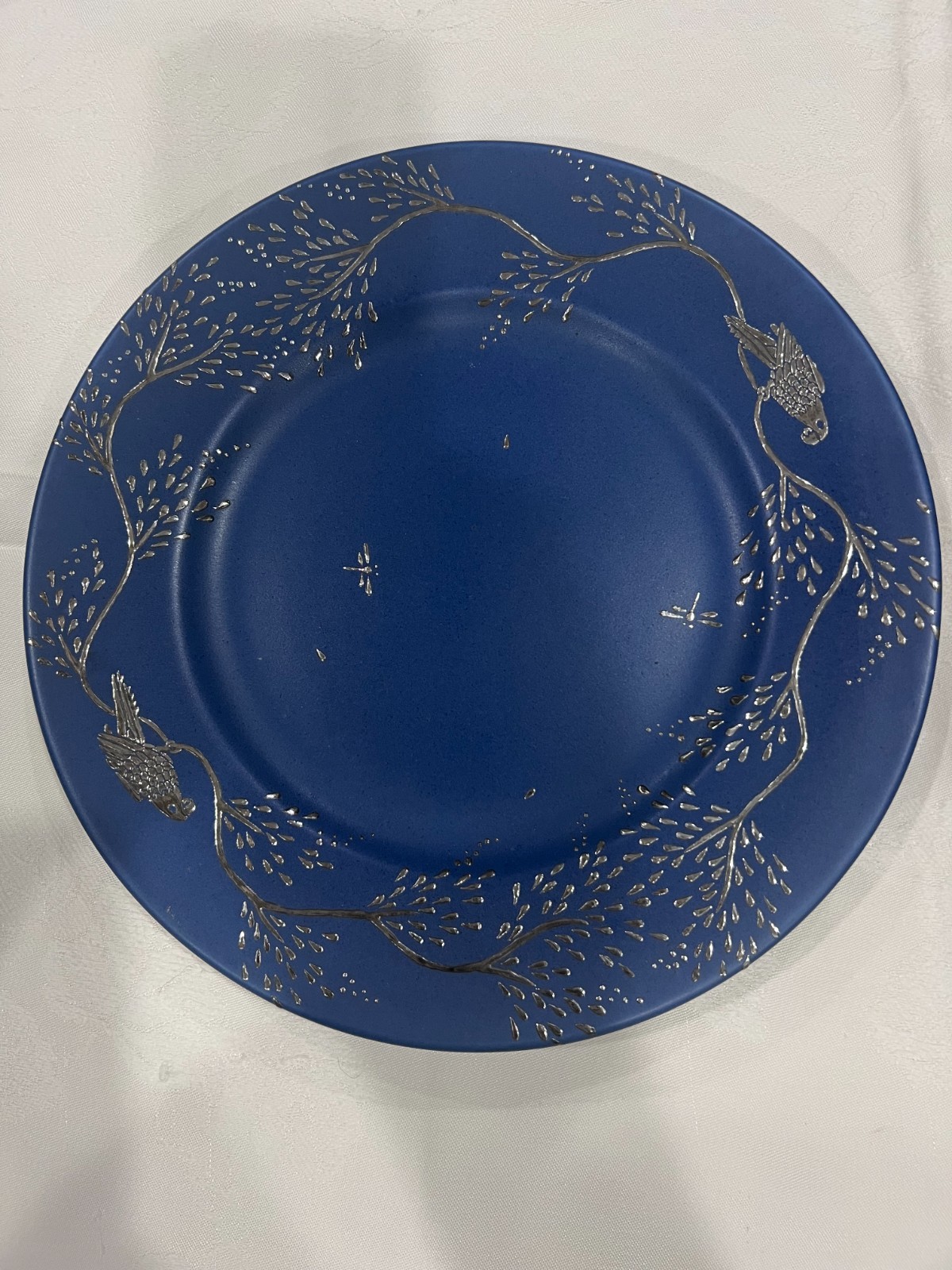 Emilia Castillo Plata Pura MR21 Parrot & Dragonfly Silver Inlay 11-1/2" plate Emilia Castillo Plata Pura MR21 Parrot & Dragonfly Silver Inlay 11-1/2" plate
