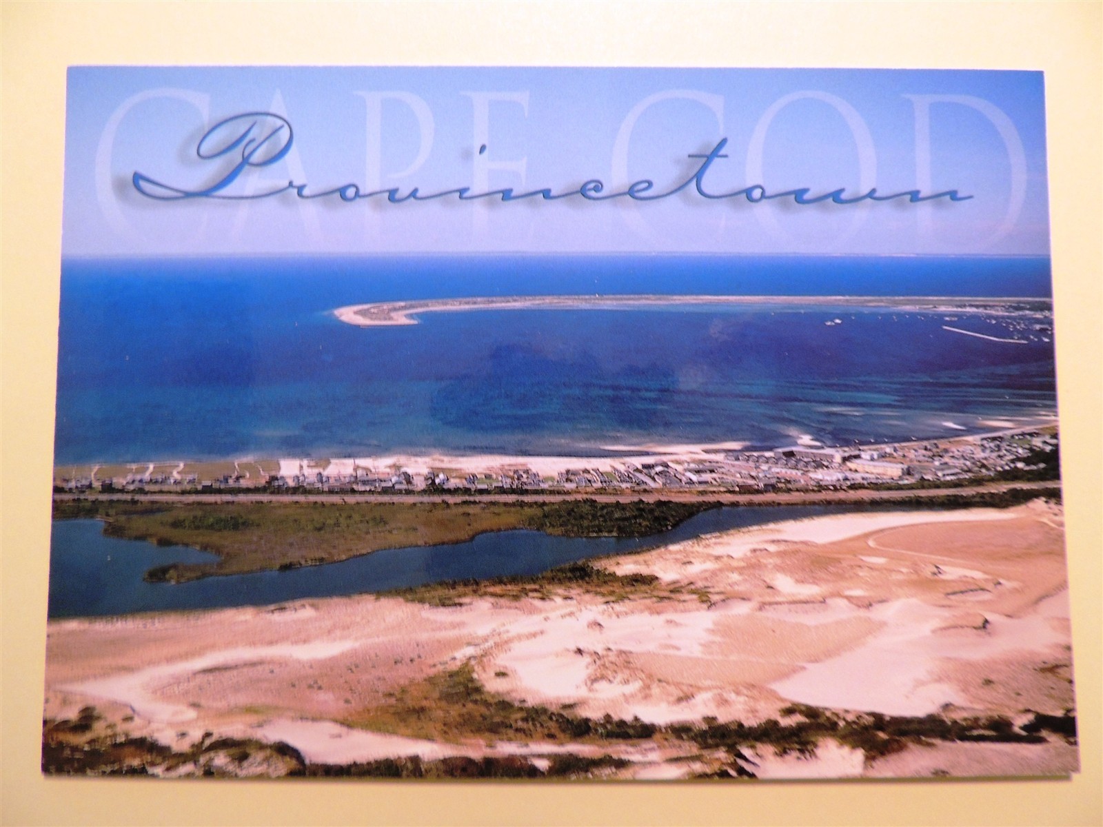 Provincetown Cape Cod Massachusetts vintage postcard aerial view
