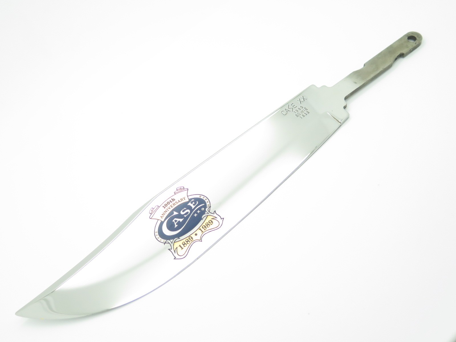 Vtg Case XX 1889-1989 100th Anniversary 9.5" 1836 Bowie Fixed Knife Blade Blank Vtg Case XX 1889-1989 100th Anniversary 9.5" 1836 Bowie Fixed Knife Blade Blank