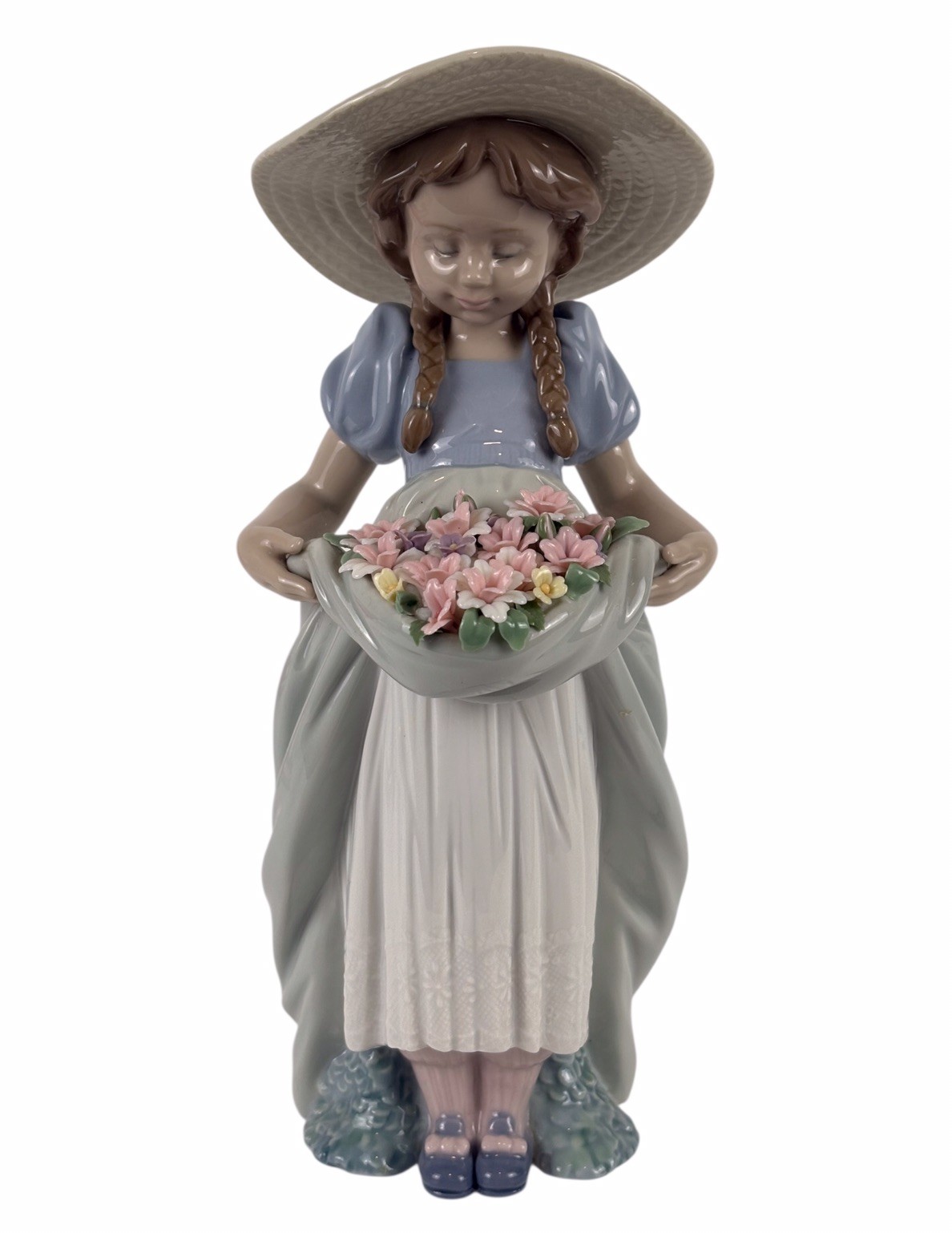 Lladro 6756 Bountiful Blossoms Figurine Made In Spain - READ Lladro 6756 Bountiful Blossoms Figurine Made In Spain - READ