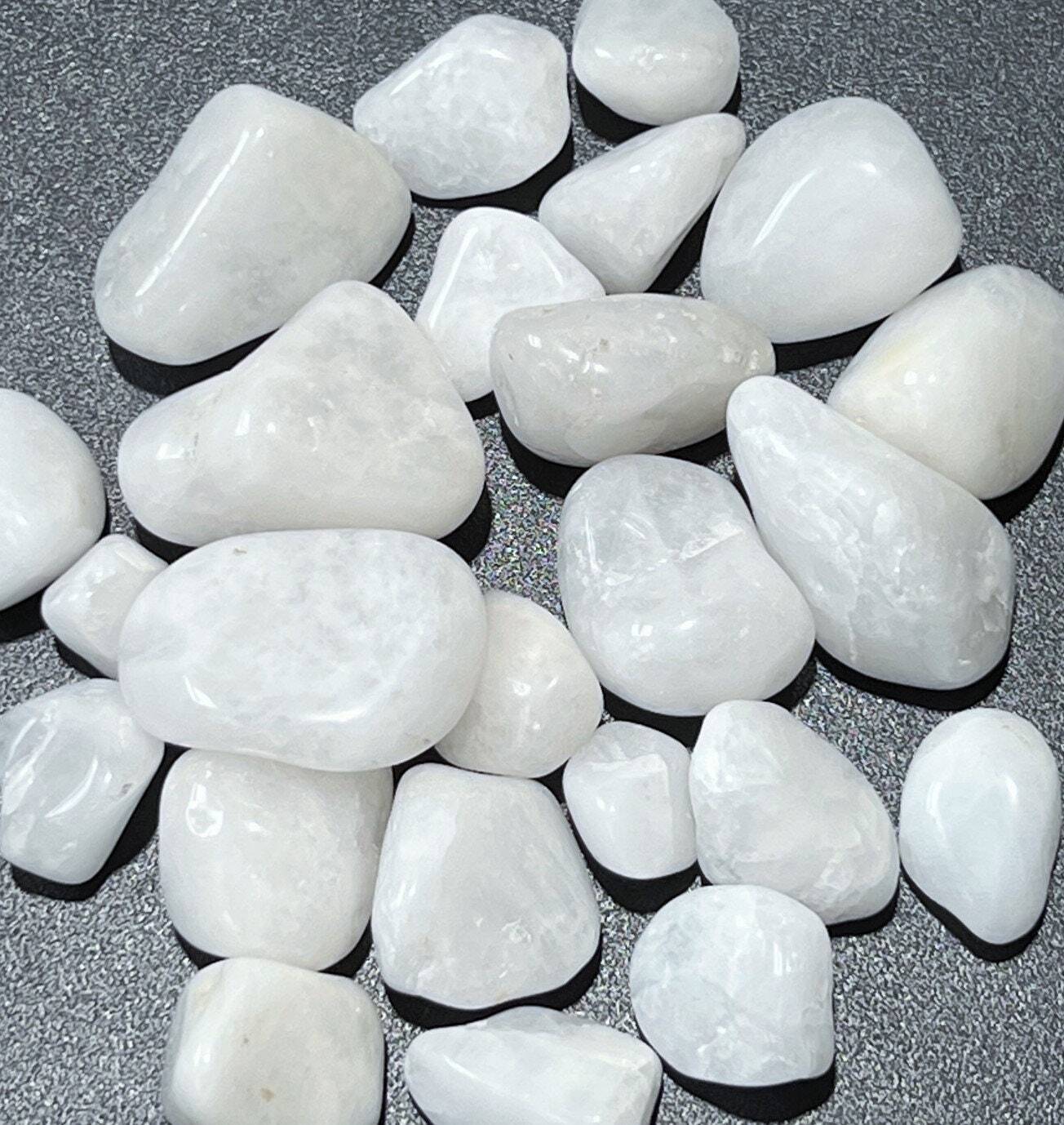 Tumbled Milky White Quartz Crystal (1/2 lb) 8 oz Bulk Wholesale Lot Half Pound