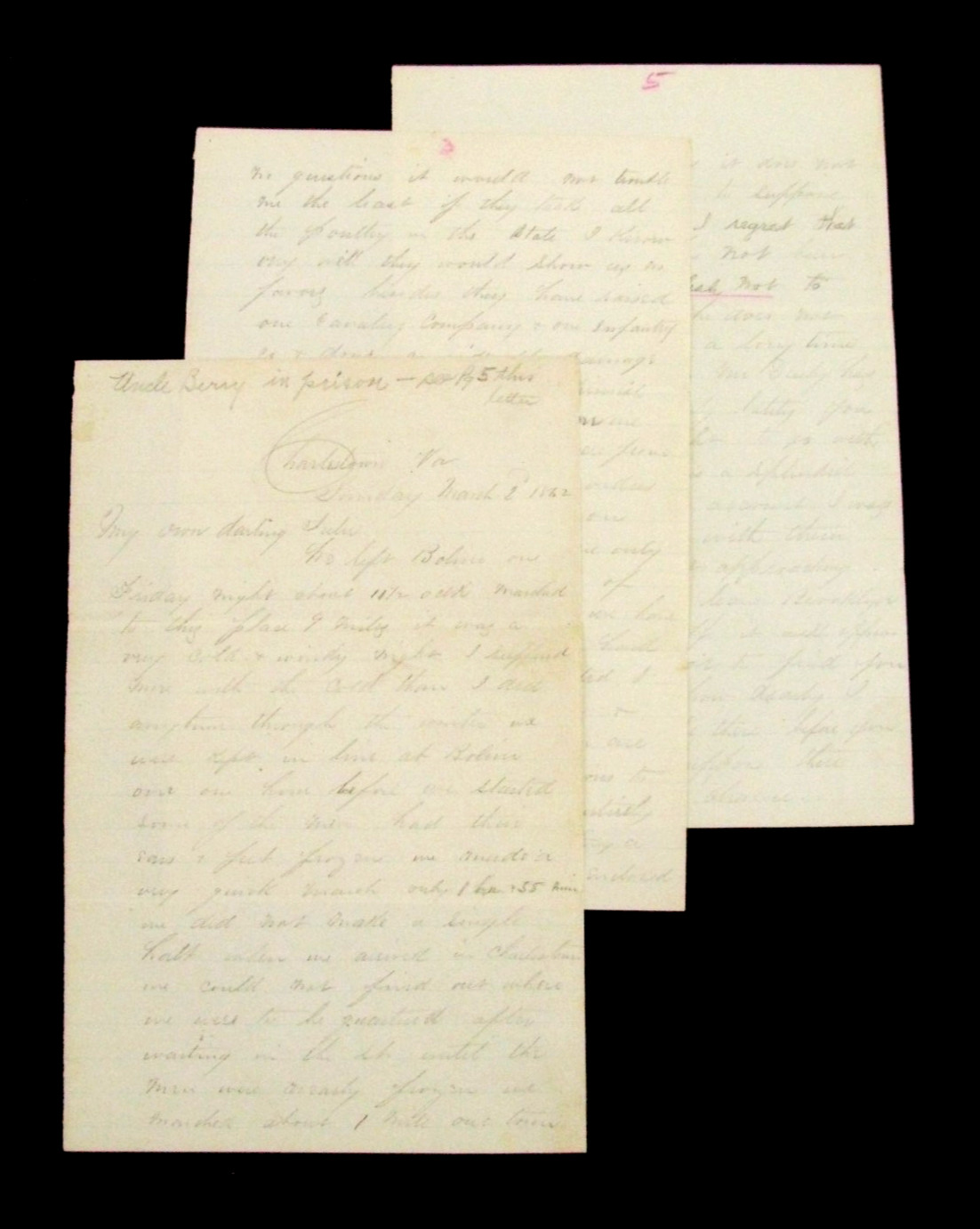 CIVIL WAR CHARLESTOWN WEST VIRGINIA UNION SOLDIER LETTER 1862 CIVIL WAR CHARLESTOWN WEST VIRGINIA UNION SOLDIER LETTER 1862