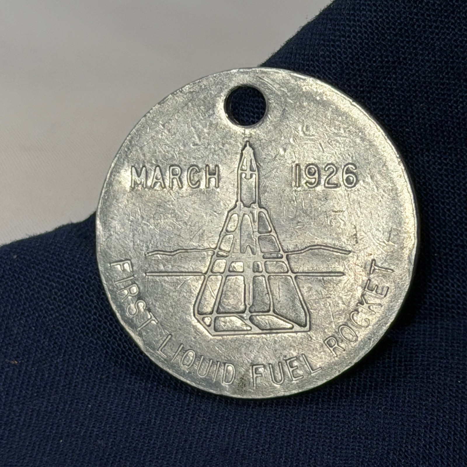 1926 NASA FOB First Liquid Fuel Rocket Aluminum Disc