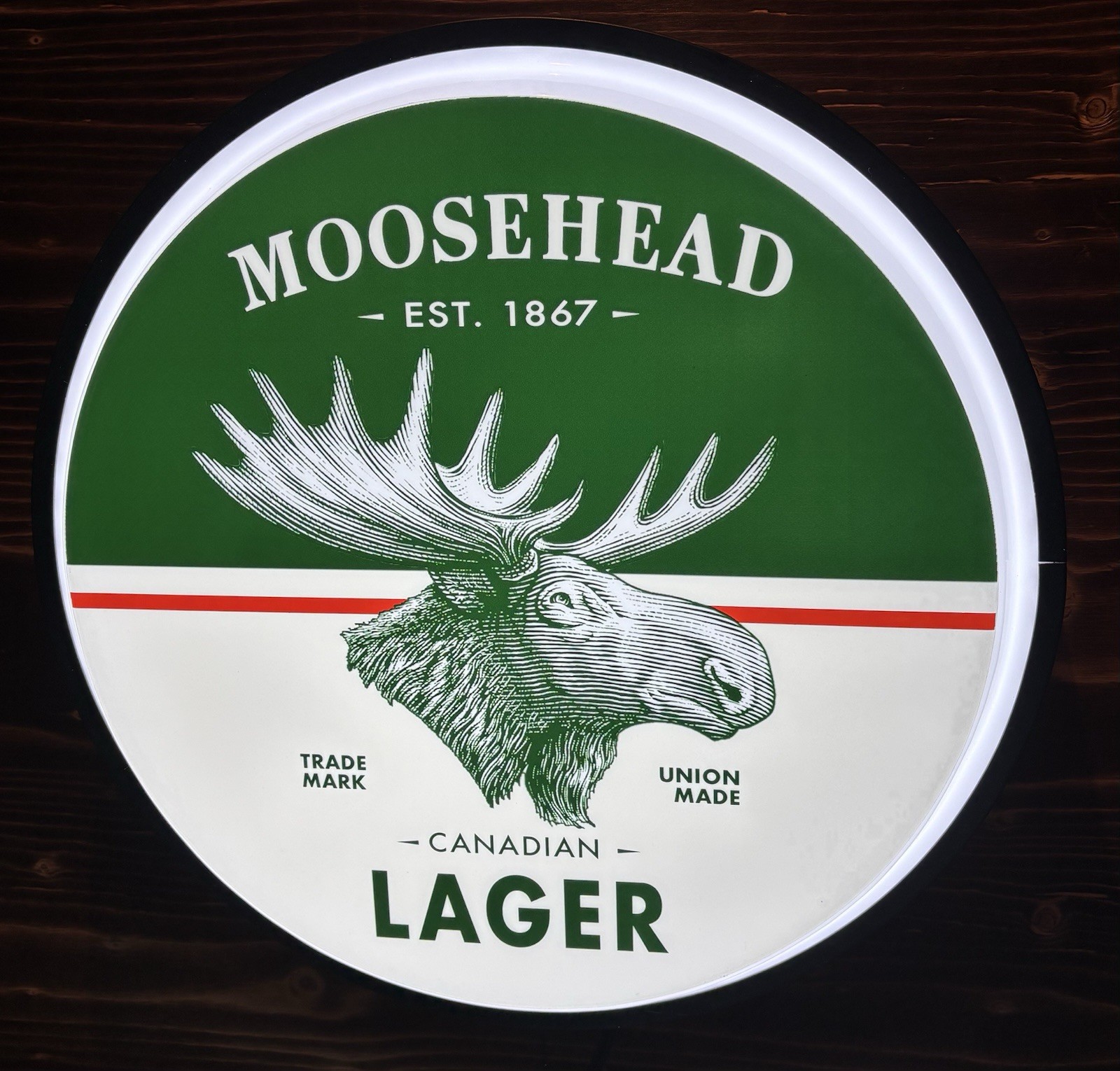 Moosehead Canadian Lager 18" Backlit Led Lighted Sign Moosehead Canadian Lager 18" Backlit Led Lighted Sign