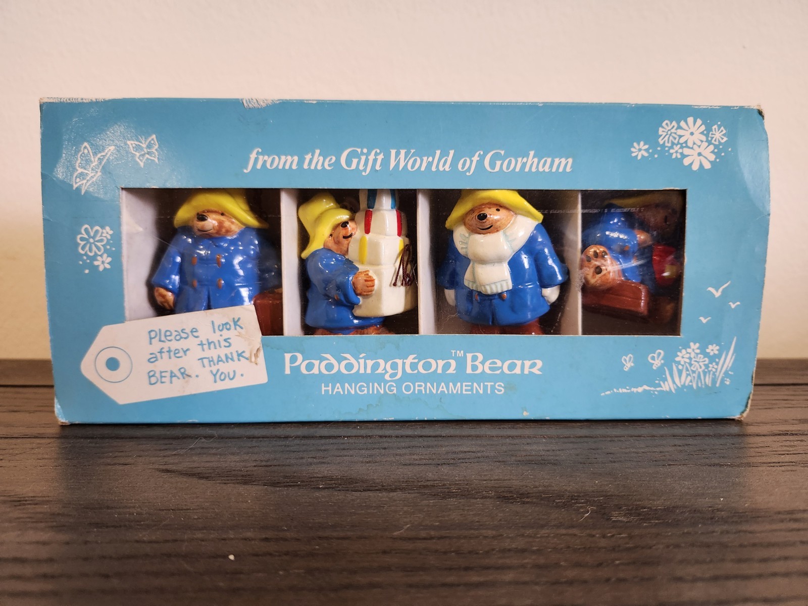 Vintage Paddington Bear 1978 World Of Gorham Set Of 4 Original Box Ornaments Vintage Paddington Bear 1978 World Of Gorham Set Of 4 Original Box Ornaments