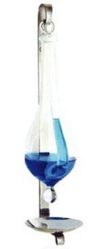Ambient Weather, Antique Storm Glass Wall Mount Liquid Barometer With Drip Cup