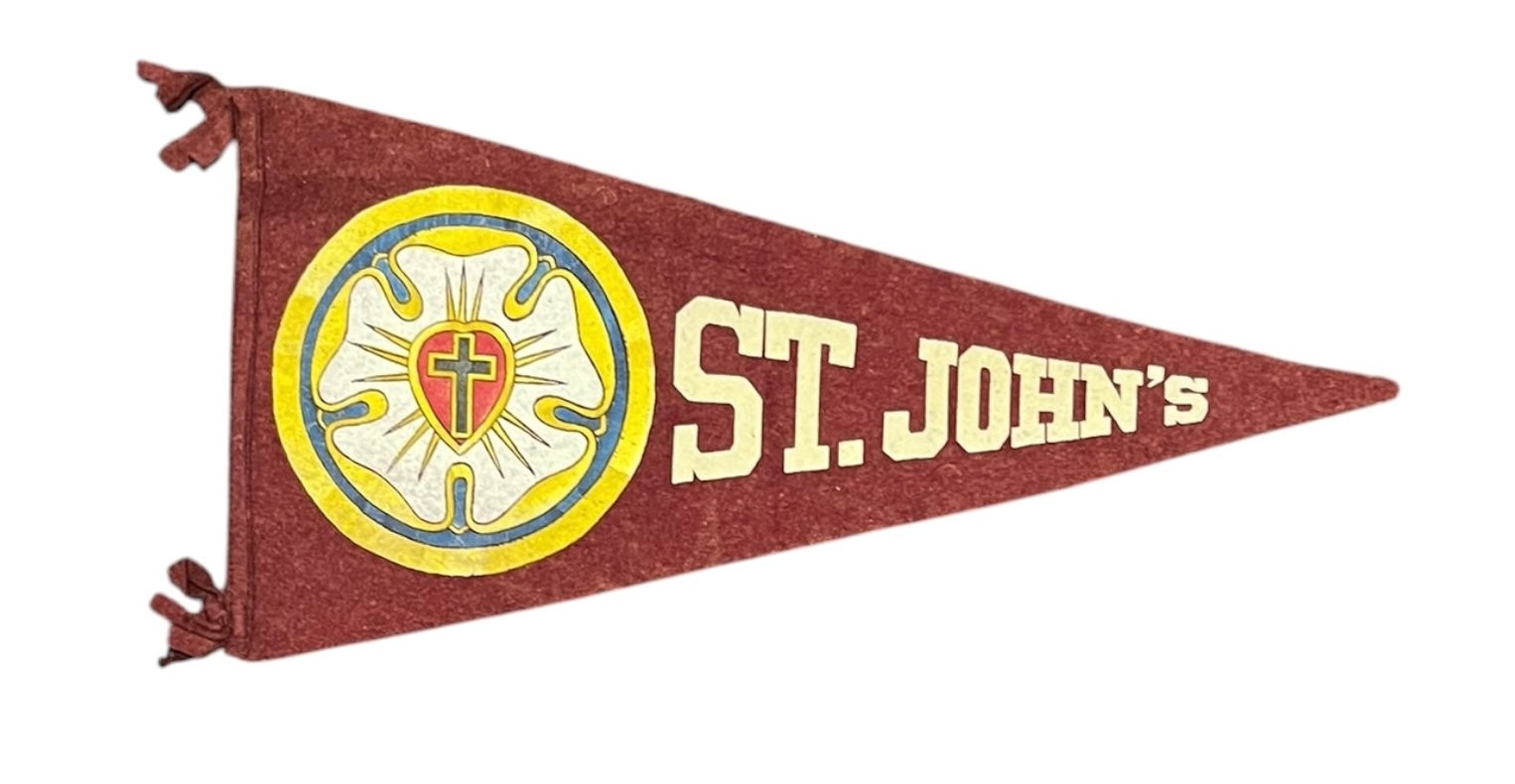Vintage 1940's St John's College Winfield Kansas 29" Felt Pennant Lutheran
