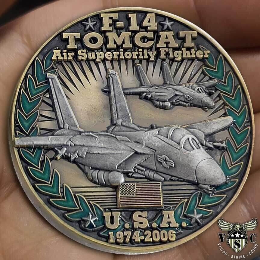 F-14 Tomcat US Navy Fighter USA Cold War Combatants Military Challenge Coin